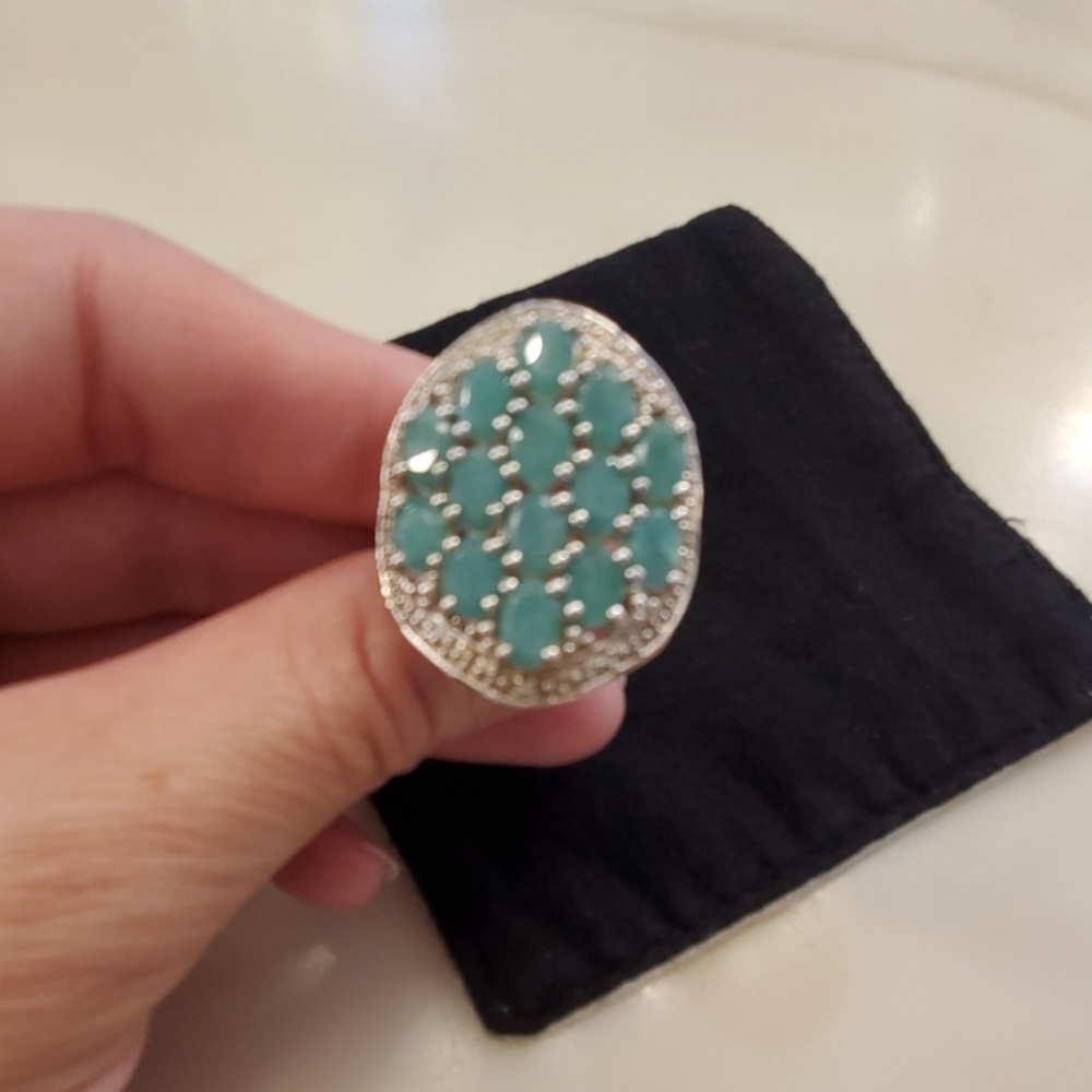 Sterling silver Emerald Ring